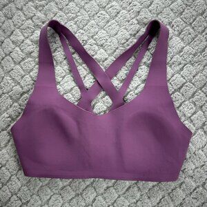 Lululemon Womens Purple Lazer cut  Bra Size 4 B/C‎ With Criss-Cross Straps